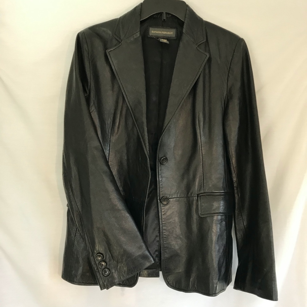 Banana Republic Leather Blazer